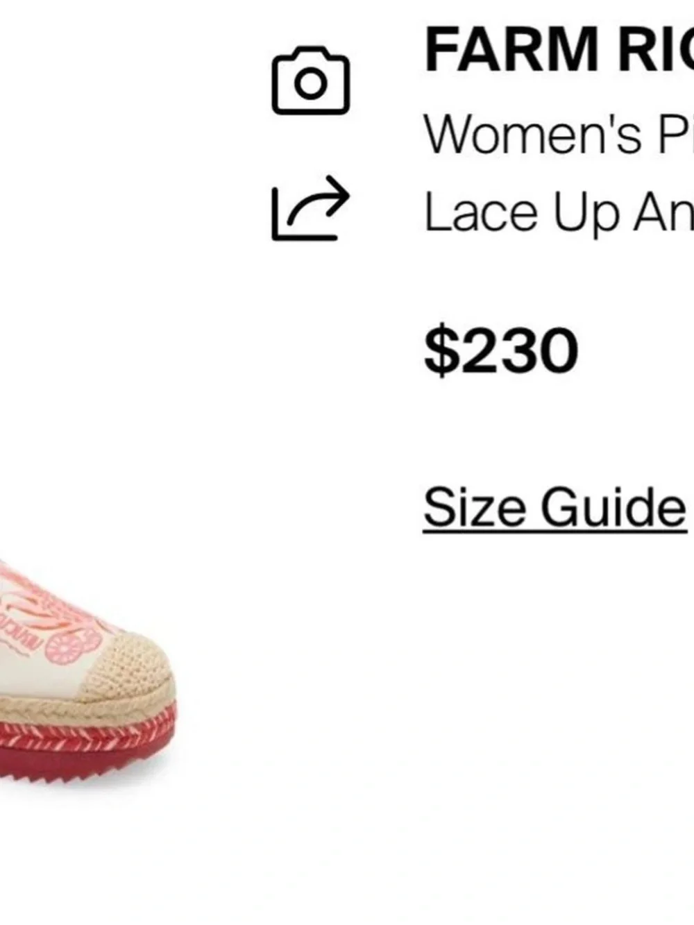 FARM Rio printed espadrille